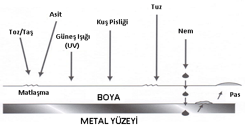 Boyanın Etkilenmesi ve Paslanma